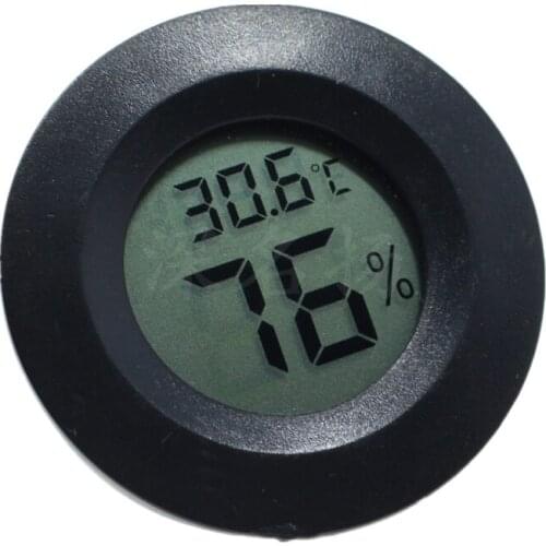 6 Color Mini LCD Acrylic Thermometer Hygrometer Digital Indoor Round Thermometer Kitchen Home Portable Accessories New Tools