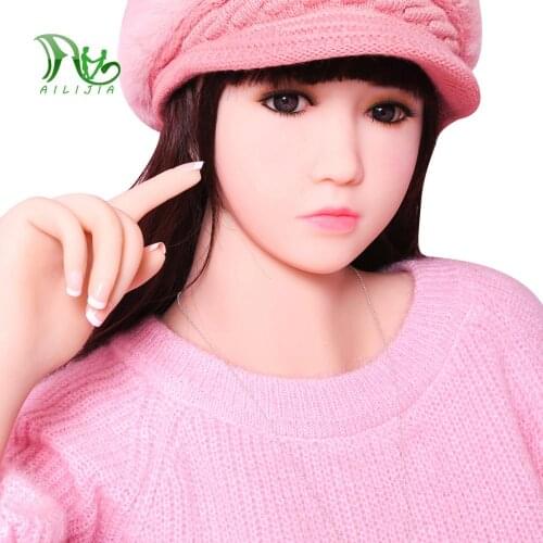 AILIJIA Real Sex Doll 155cm Full Size A-Cup Rubber Doll with Artificial Vagina Pussy Anal Sex Toys for Men