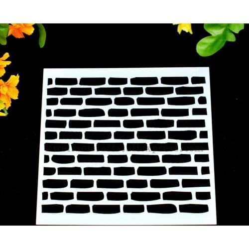 Scrapbooking tool card DIY album masking spray painted template drawing stencils laser cut templates Brick 8071170