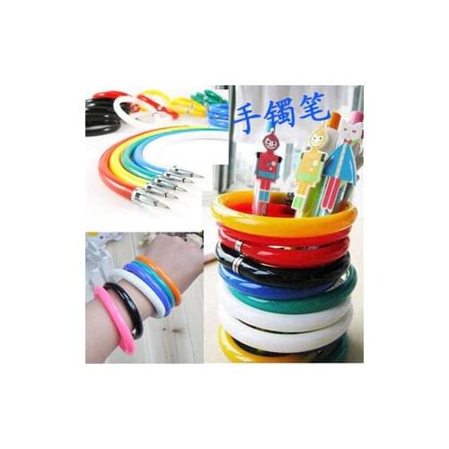 Free shipping 24pcs/lot bracelet pen carry fashion colorful ballpoint pen