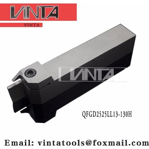 Free shipping QFGD2525LL13-130H cnc cutting tools Surface Grooving tool holder matched inserts ZTGD0404-MG