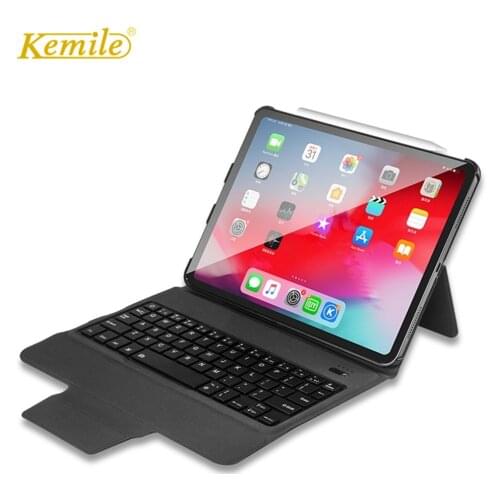 Kemile For iPad Pro 11 Case W Wireless Bluetooth Keyboard Ultra Slim Stand Auto Wake Sleep Case For iPad Pro 11 2018 Cover A1876
