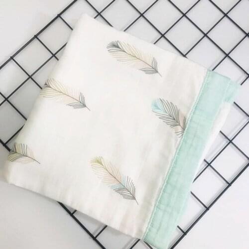 Four Layer Gauze Bamboo Cotton Baby Muslin Blanket Muslin Tree Swaddle Soft Baby Bamboo Blanket Infant Wrap