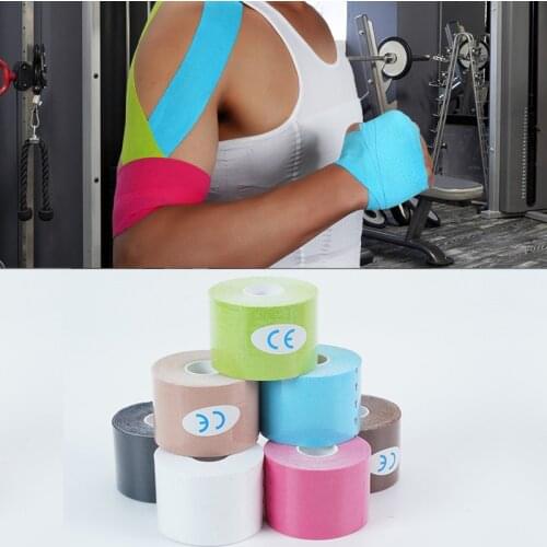 Kinesiology Tape Athletic Recovery Elastic Tape Kneepad Muscle Pain Relief Knee Pads Support for Gym Fitness Bandage