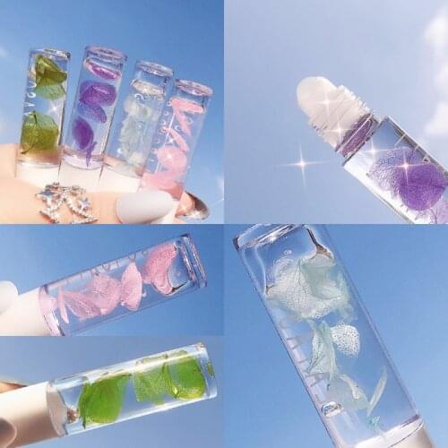 Petal Lips Oil Transparent Lip Glaze Colorless Lip Gloss Durable Moisturizing Lipstick Makeup Cosmetics Anti-drying TSLM1