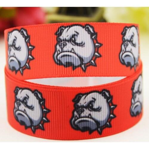 22mm 25mm 38mm 75mm Dog Cartoon pattern printed Grosgrain Ribbon party decoration 10 Yards X-03969