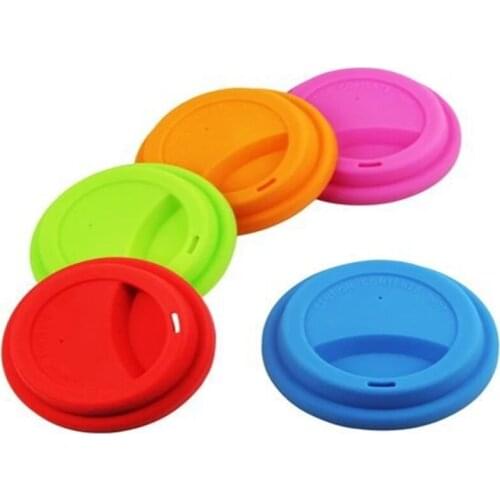 9cm reusable silicone coffee mug milk cup lid bottle caps for other material cups 100pcs / lot