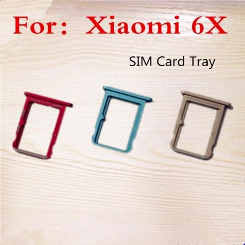 SIM Card Tray Slot Holder Adapter For Xiaomi Mi 6X Micro SD Reader Card Holder Repair Replacement Parts