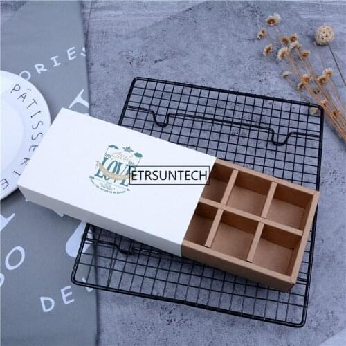 Lovely "LOVE" Rose and White Flower Macarons Box Cake Box Chocolate Muffin Biscuits Box for Cookie Package