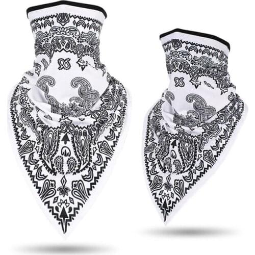 Fashion Printed Triangle Scarf Mask Bandana Men Women Hip-Hop Neckwear Outdoor Riding Triangle Scarves Protective Face Masks