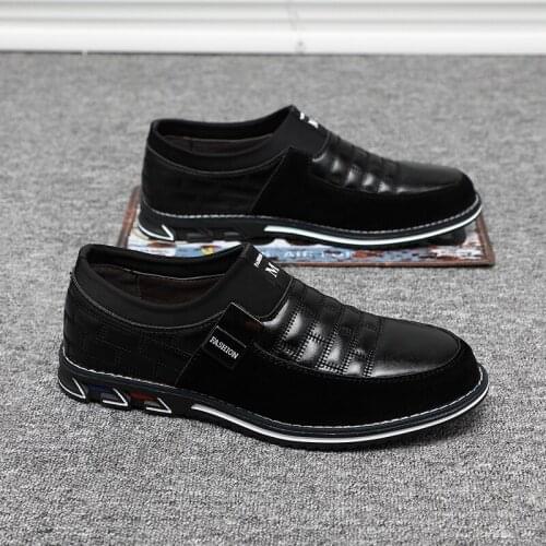 Men Boat Shoes Male 2020 Men Leather Loafers For Men Comfy Slip-On Men Shoes Footwear Men Casual Shoes Plus Size 38-48 NanX229