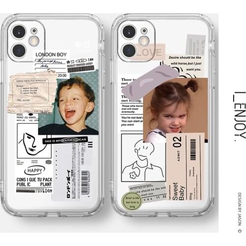 Official Original Transparent Soft Case for Apple iPhone 11 12 13 Pro MAX SE 2020 XR XS X 6 6s 7 8 Plus Shockproof Couple Phone