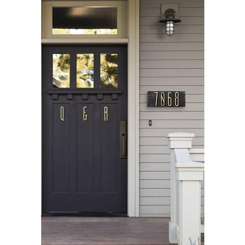 Custom 7cm Height Brass House Number Door Address Numbers Personalized Wall Sign Wedding Party Christmas Wall Decoration