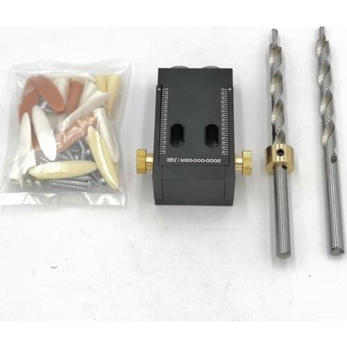 FOXBC Woodworking Oblique Hole Locator Pocket Hole Jig Kit Household Cabinet Furniture Woodworking Tools with drills