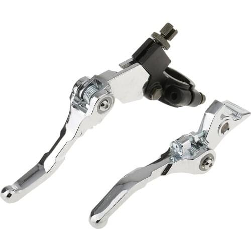2pcs Stainless Steel Folding Handle Brake Clutch Lever Set Fits for Motorcycle