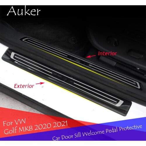 Car Scuff Plate Door Sill Trim Welcome Pedal Car accessories Stainless Steel For VW Golf 8 MK8 2020 2021