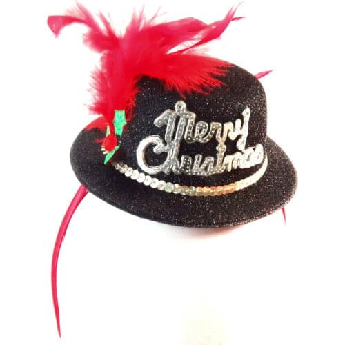 2020 Christmas new design hat on headband santa ladies fashion hair accessories xmas gift women party decoration event supplies