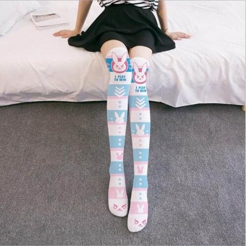 New Lolita Velvet Stockings Over Knee Sexy Thigh stocking Cute Novelty High Stockings Game Cosplay Accessories 5SW42