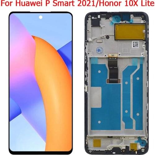 Original Y7A Screen For Huawei P Smart 2021 LCD Display With Frame 6.67" Honor 10x Lite PPA-LX2 Display Touch Screen Panel LCD