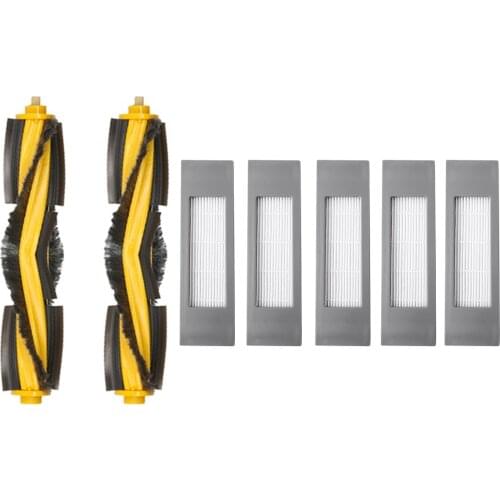 TOP!-2Pc Robot Vacuum Cleaner Roller Brush with HEPA Filter for Ecovacs Deebot OZMO 950 Robot Vacuum Cleaner