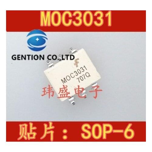 10PCS MOC3031 MOC3031M MOC3031SR2M SOP-6 light coupling isolator in stock 100% new and original