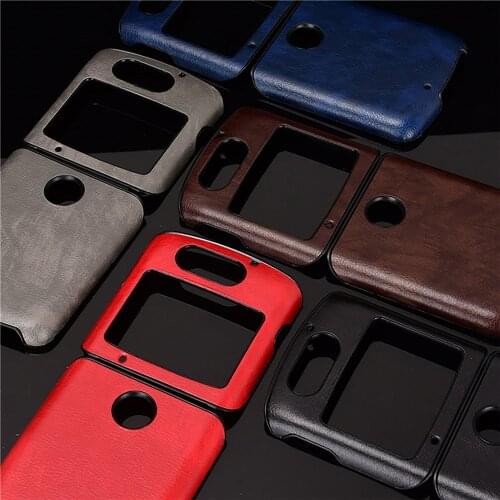 Lychee Pattern Protective Sleeve Back Cover Phone Case Shell for Motorola Razr 5G Smartphone Accessories