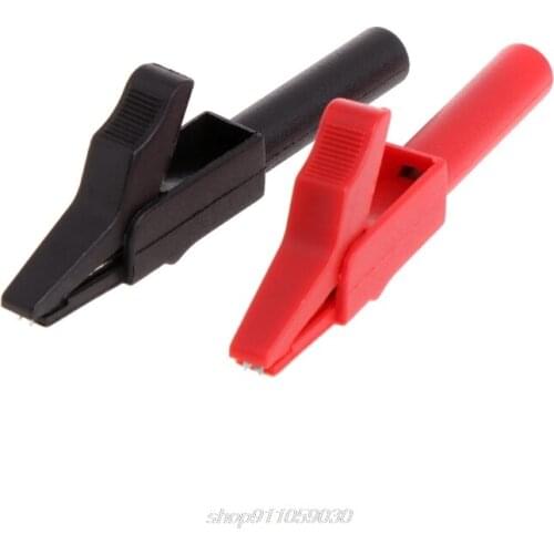 2 Pcs Full Protective Alligator Clips Crocodile Clamp For Professional Multimeter A14 21 Dropship