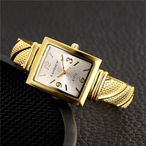 Cansnow Luxury Brand Watch Women Gold Silver Wristwatch Lady Watches Elegant Dress Female Bangle Quartz Clock relojes para mujer