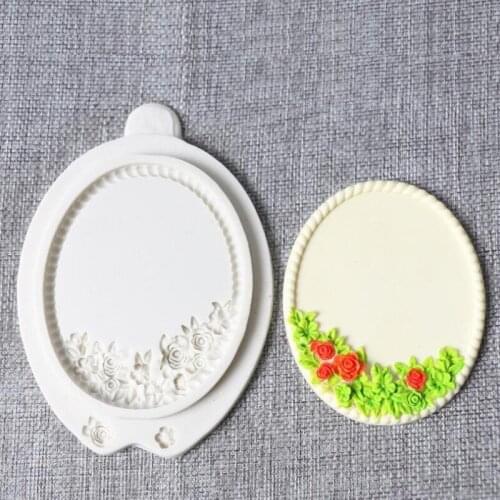 1PC Silicone Mold Flower Frame Shape Baking Pan Cake Decorating Tools Chocolate Soap Mold Cake Stencils DIY Bake Tool