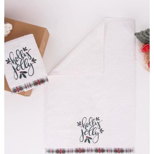 % 100 Cotton 50x70 cm Hand Face Towel Set 2 Pieces
