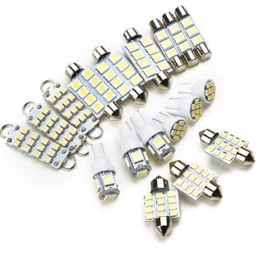 18pcs/set Car White Interior LED Lights Package Kit Auto Interior Lamps Accessories For 1999-2004 Jeep Grand Cherokee WJ