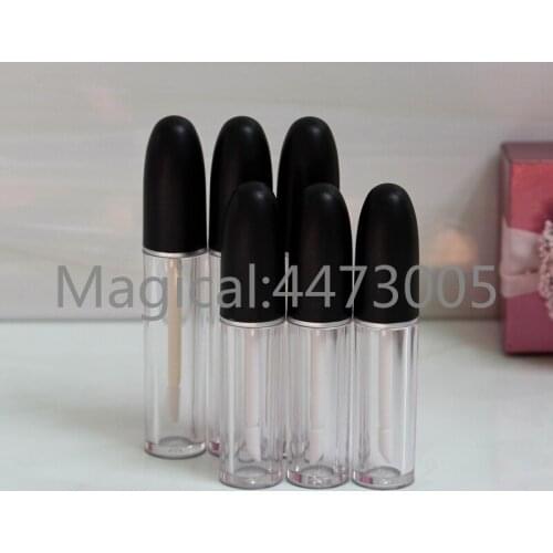 20/50/100pcs Empty Lip Balm Tube DIY Homemade Lipstick Bottle Scrub Bullet Head Black Cap Cosmetic Beauty Package Container