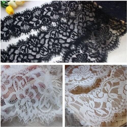 3 black white high-end clothing materials, bone thread, eyelashes, lace, DIY wedding veil stitching lengthening Accessories
