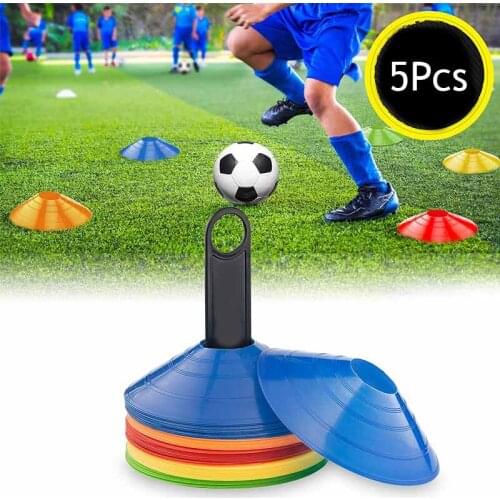 5 Pcs Marker Cones Soccer Disc Space Cones Sport Agility Safety for Football Basketball Footwork Kids Training
