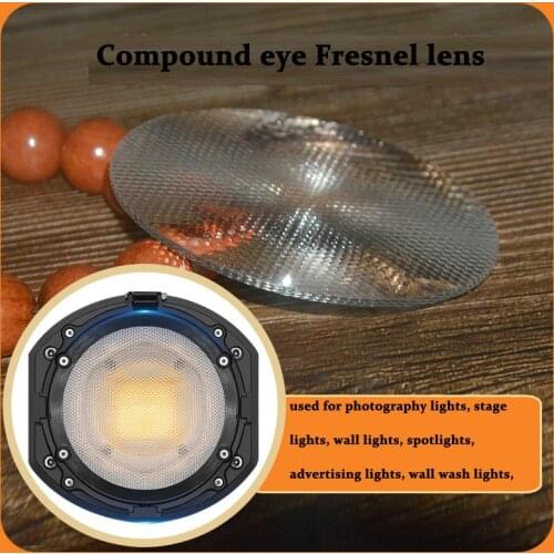 50 60 70 80mm Optical Flys-eye Lens DIY Projector Compound Eye Fresnel Lens LED Condenser Honeycomb PMMA Acrylic Flashlights