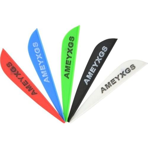 50pcs 4inch Archery Rubber Feather Fletching Arrow Vanes Fiberglass/ Carbon Arrow Compound Recurve Shooting Accessories