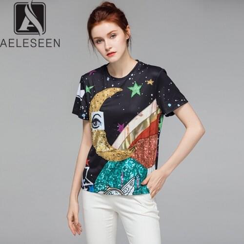 AELESEEN Women's Short T-shirts