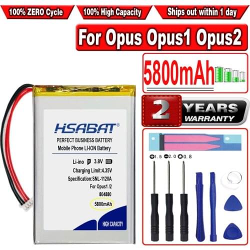 HSABAT 5800mAh Battery for Charm Opus Opus1 Opus2 Player 1 2