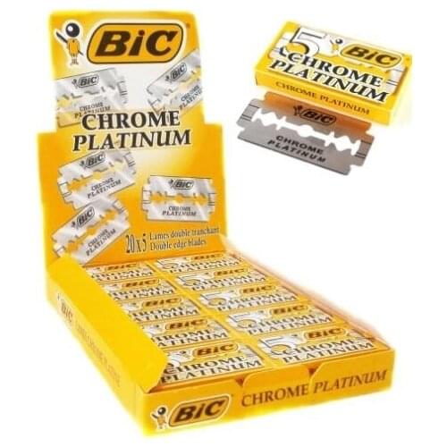 BIC Chrome Platinum Double Edge Razor Blades 50 100 200 Pcs