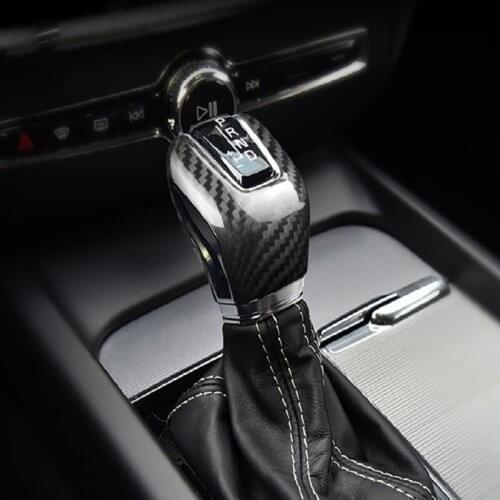 For Volvo XC60 XC90 S60 V60 S90 V90 S80 V40 XC70 Accessories Carbon Fiber Sticker Gear Shift Knob Cover Interior Trim