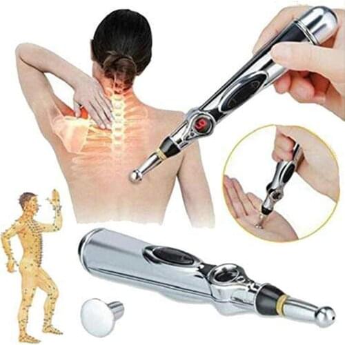 Electric Acupuncture Point Massage Pen Pain Relief Laser Therapy Electronic Meridian Energy Pen Body Head Back Neck Leg Massager