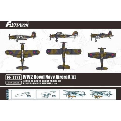 Flyhawk FH1171 1:700 WW2 Royal Navy Aircraft III