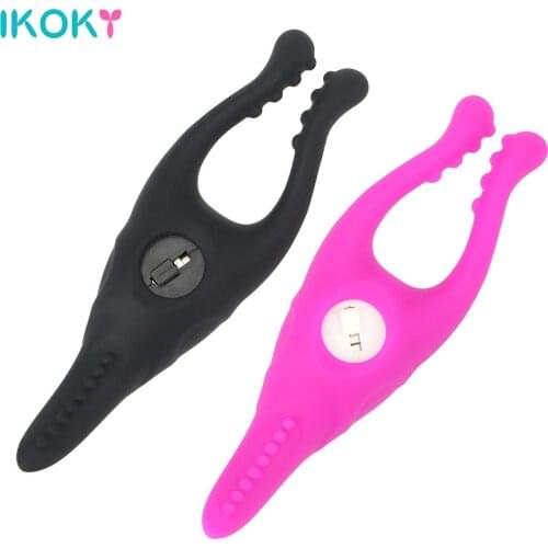 IKOKY Rabbit Clamps Vibrator G-spot Clitoris Clip Stimulator Sex Toys for Women Female Masturbator Nipple Massager Sex Product