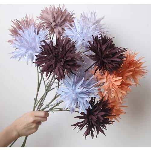 Simulation 3 head Epiphany Artificial Flowers Branch For Wedding Decoration Flower Wall Road Lead Home Hotel Display Flowers