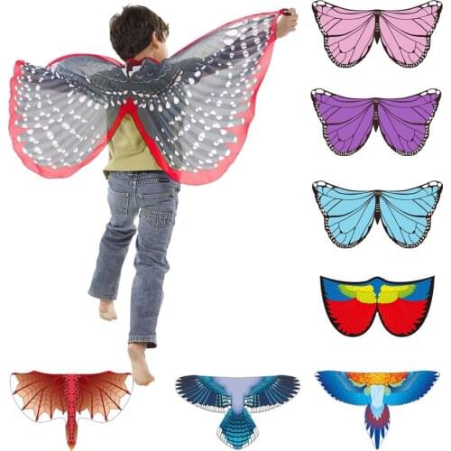 Butterfly Wings Bird Dragon Costume Red Purple Blue Party Gift Halloween Christmas Easter Dress Up Eco Friendly