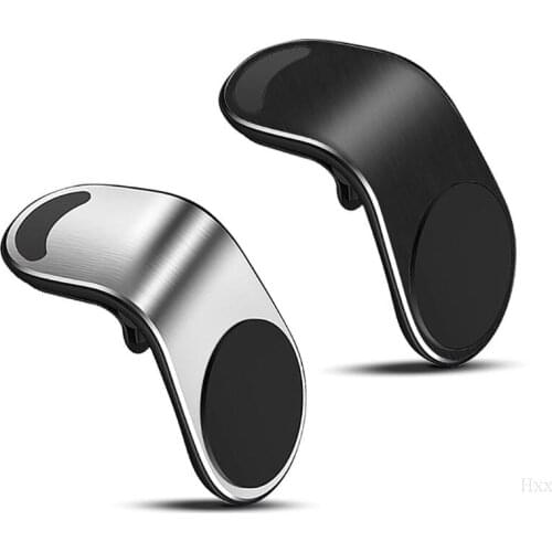 Magnetic Car Phone Holder L Shape Air Vent Mount Stand Car Magnet GPS Cellphone Bracket Support for iPhone Samsung