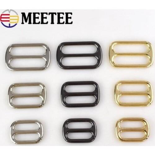 Meetee 5/10Pcs 25/32/38mm Metal Bag Buckle for Belt Outdoor Backpack Dog Collar Webbing Buckle DIY Sewing Accessories BD263