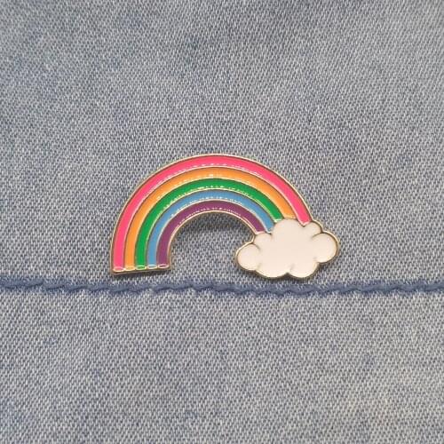 Fashion Rainbow Enamel Lapel Cartoon Pins Badges Backpack Gifts For Friends Wholesale Jewelry