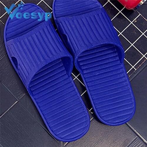Men Slippers Flats Non-slip Shoes Outdoor Water Pool Sandals Man Woman Slides Bathroom Home Slippers Blue Gray