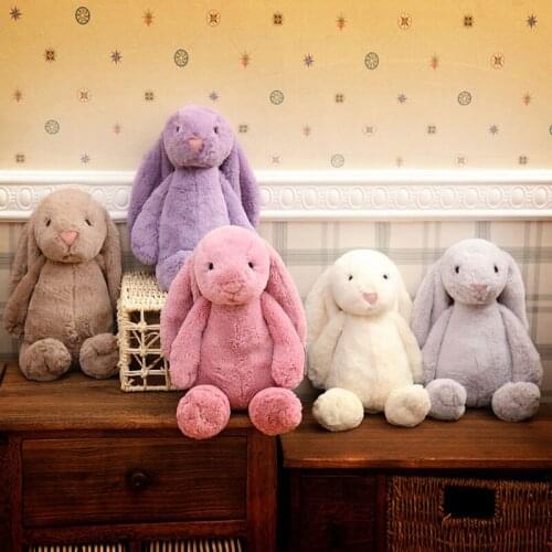 Soft Stuffed Animals Kids Long Ear Bunny Rabbit Sleeping Cute Cartoon Plush Toy Dolls Children Birthday Gift